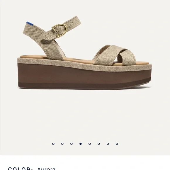 Rothy's Criss–Cross Lightweight Wedge Sandal - Picture 4 of 7